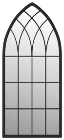 fekete vas kerti tükör kültéri használatra 100 x 45 cm