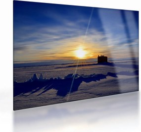 Kép - sarkvidéki táj (üvegen) (70x50 cm)