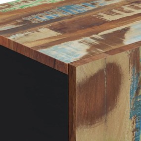 tömör újrahasznosított fa tálalószekrény ajtóval 40x31x75 cm