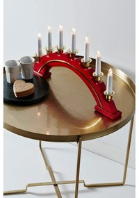 Piros-aranyszínű fénydekoráció karácsonyi mintával Celine – Markslöjd