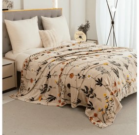 Mikroplüss pléd HERBÁŘ, bézs Méret: 200 x 220 cm