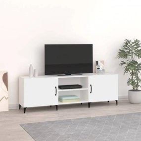 Fehér szerelt fa tv-szekrény 150 x 30 x 50 cm