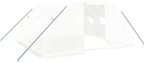 vidaXL üvegház acélvázzal, fehér, 16 m², 4 x 4 x 2 m