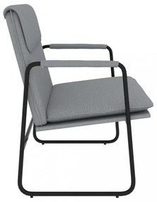 vidaXL világosszürke szövet pad 100 x 64 x 80 cm