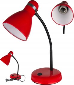 Klasszikus asztali lámpa Piros asztali lámpa fém E27 Nilsen