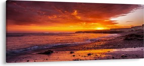 Naplemente a tengernél képe (120x50 cm)