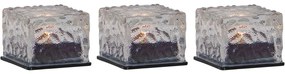 Napelemes kültéri LED gyertya szett 3 db-os (magasság 5,5 cm) Icecube – Star Trading