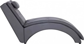 Szürke műbőr dívány párnával