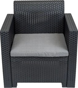 Nero műanyag kerti szék grafit