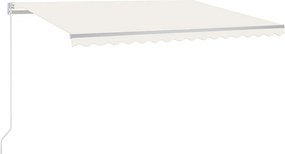 vidaXL krémszínű kézzel kihúzható napellenző 450 x 300 cm