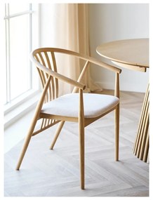 Natúr színű tölgyfa karfás étkezőszék Agustin – House Nordic