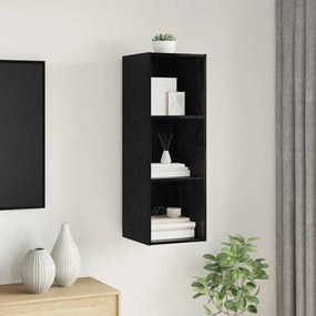 Fali TV szekrény Musta tammi 37 x 37 x 107 cm Faanyag