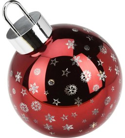 Xmas ball karácsonyi LED dísz piros, átmérő 15 cm