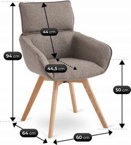 Forgó szék barna színben, DIAS