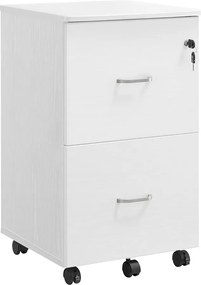2 fiókos gurulós iratszekrény zárható irattároló fehér
