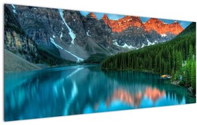 Egy türkizkék tó képe (120x50 cm)