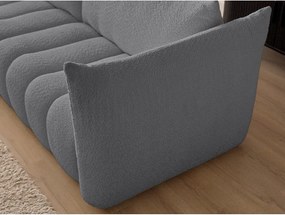 Szürke buklé sarokkanapé (bal oldali-heverő résszel) Azra – Bobochic Paris