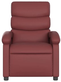 vidaXL bordó műbőr dönthető masszázsfotel