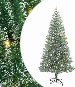 vidaXL Mű karácsonyi fa hóval borítva LED fényekkel 300 LED-del 240 cm