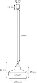 Kaspa LONGIS III WHITE 10877103 Függeszték 1x25W/E27 IP20