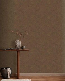 Decoprint Imani Antigua sötétbarna geometrikus texturált vlies tapéta – IM28012