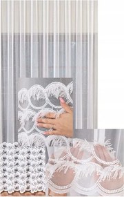 Függöny Fehér Gipiura Rojt Hímzés Nappali Hotel Szalaggal Sz. 240x270