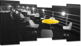 Vászonkép 150x80 Sárga dohányzóasztal