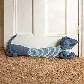Zöld-szürke huzatfogó párna 17x76 cm Sausage Dog – Rex London