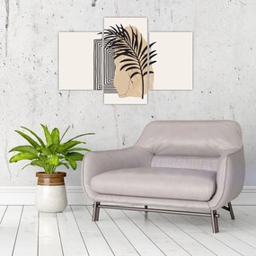 Kép - Absztrakció trópusi levelekkel N⁰3 (90x60 cm)