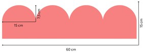 PIPPER. Textil öntapadó tapéta - Mini Ív - Rózsaszín szín Szín: Sötét