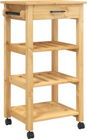 vidaXL MONZA tömör fenyőfa konyhai kocsi 48 x 40 x 88,5 cm