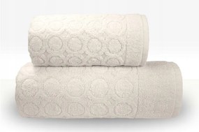 Pepe törölköző 70x140 cm krémszínű, dombornyomott, 450g/m2 Greno
