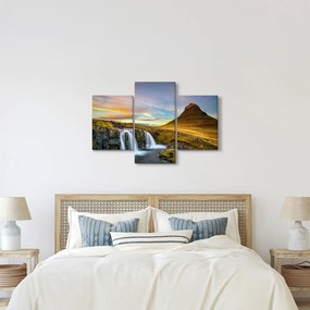 Kép a hegyekről és vízesésekről Izlandon (90x60 cm)
