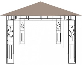 tópszínű pavilon szúnyoghálóval 6 x 3 x 2,73 m 180 g/m²