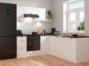 Sarokkonyha Junona Line 200 + 220 cm (fehér + fekete). 1118349
