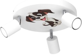 Gyerek spotlámpa FUN 3xGU10/8W/230V fehér/kutya