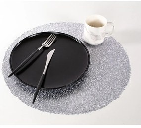 Ezüstszínű tányéralátét, ⌀ 38 cm - Tiseco Home Studio
