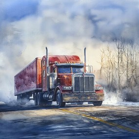 Canvas Vászonkép Amerikai Teherautó 80x80