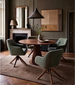 Zöld kárpitozott étkezőfotel szett 2 db-os Avola – Unique Furniture