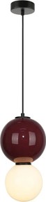 Italux modern függeszték pieve fehér matt fehér gesztenyebarna piros ibolya opál itxpnd-95221-1m-prp