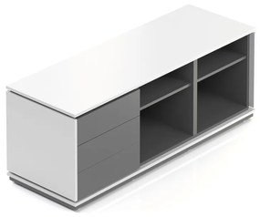 Alkotó konténer 153,6 x 53,6 cm, 3 modulos, antracit / fehér