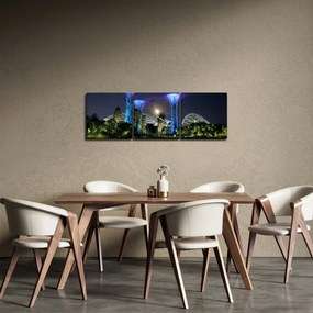 Telihold képe a szingapúri kertben (órával) (90x30 cm)