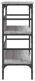 szürke sonoma színű szerelt fa tálalóasztal 100x32x75 cm
