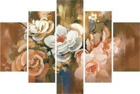 Kép - Festett csokor virág (150x105 cm)