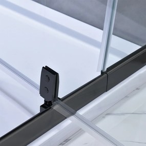 Flexi állítható zuhanyajtó 76-91x185 cm fekete