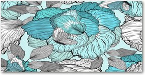 Konyhai panel Virágos mintás 120x60 cm Ragasztó