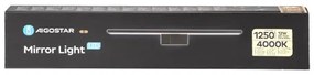 Aigostar - Fürdőszobai LED tükörvilágítás LED/12W/230V 4000K 60 cm IP44 fekete