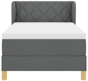 Boxspring Ágy Matrac Párnázattal Szürke Színben, 90x200 cm