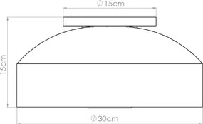 Sollux SL.1681 - Mennyezeti lámpatest OMIQ 4xE27/15W/230V átm. 30 cm piros