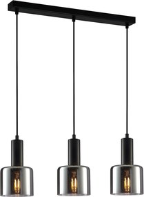 Italux modern függeszték santia fekete füstös itxpnd-65342-3-bk+sg